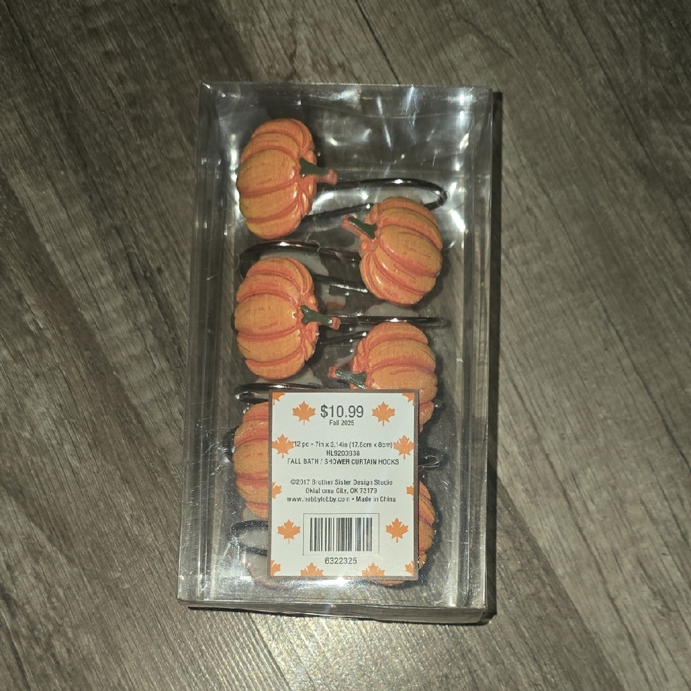 Hobby Lobby Pumpkin Shower Hooks - Orange